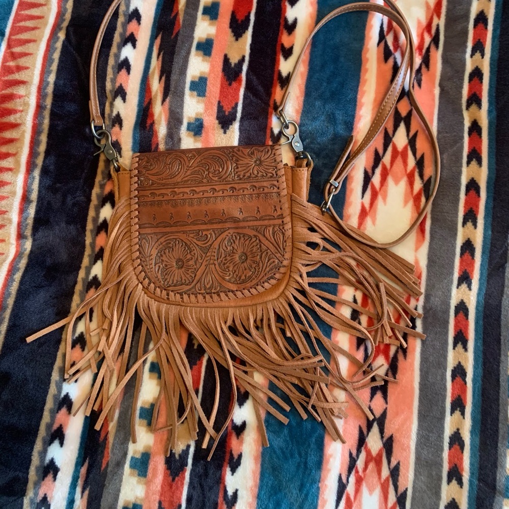 Leather fringe purse *sale fell through*